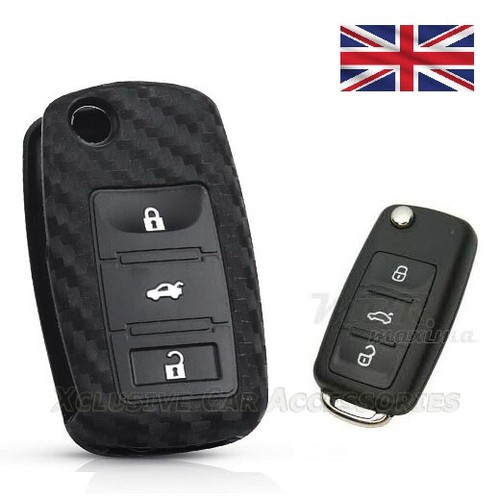 Carbon fiber key cover for - fiber, vw
